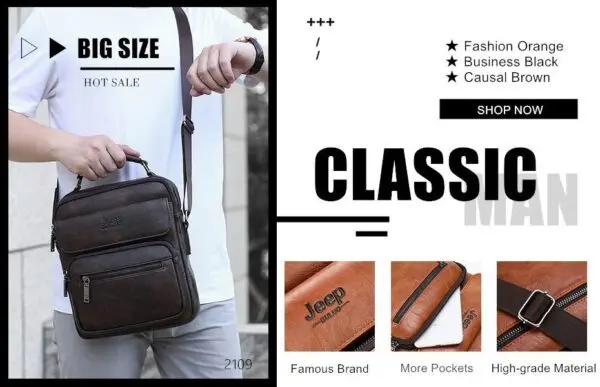 JEEP BULUO JB547 Man's Crossbody Shoulder Bag
