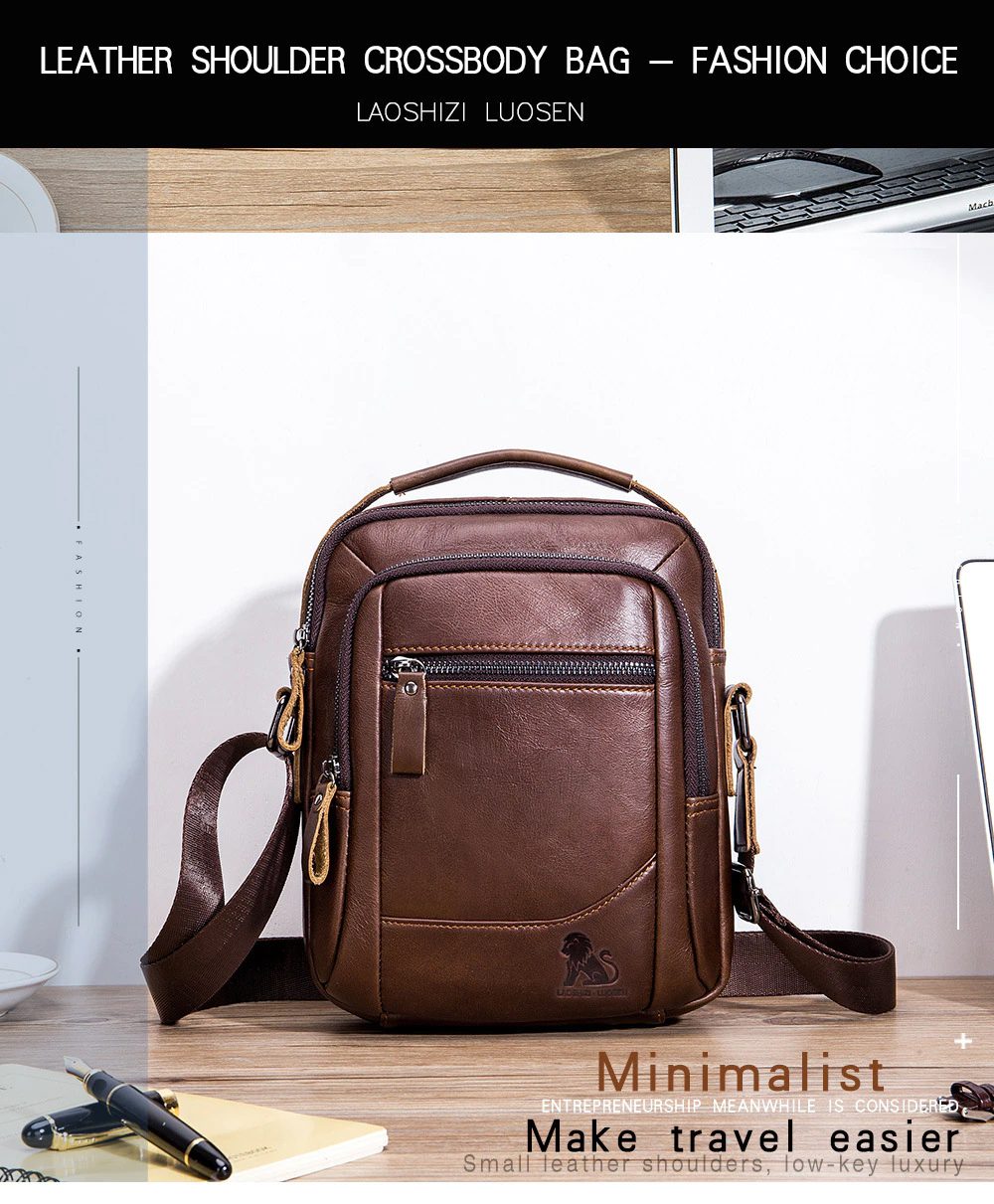 LAOSHIZI LSZ-010 Genuine Leather Bag
