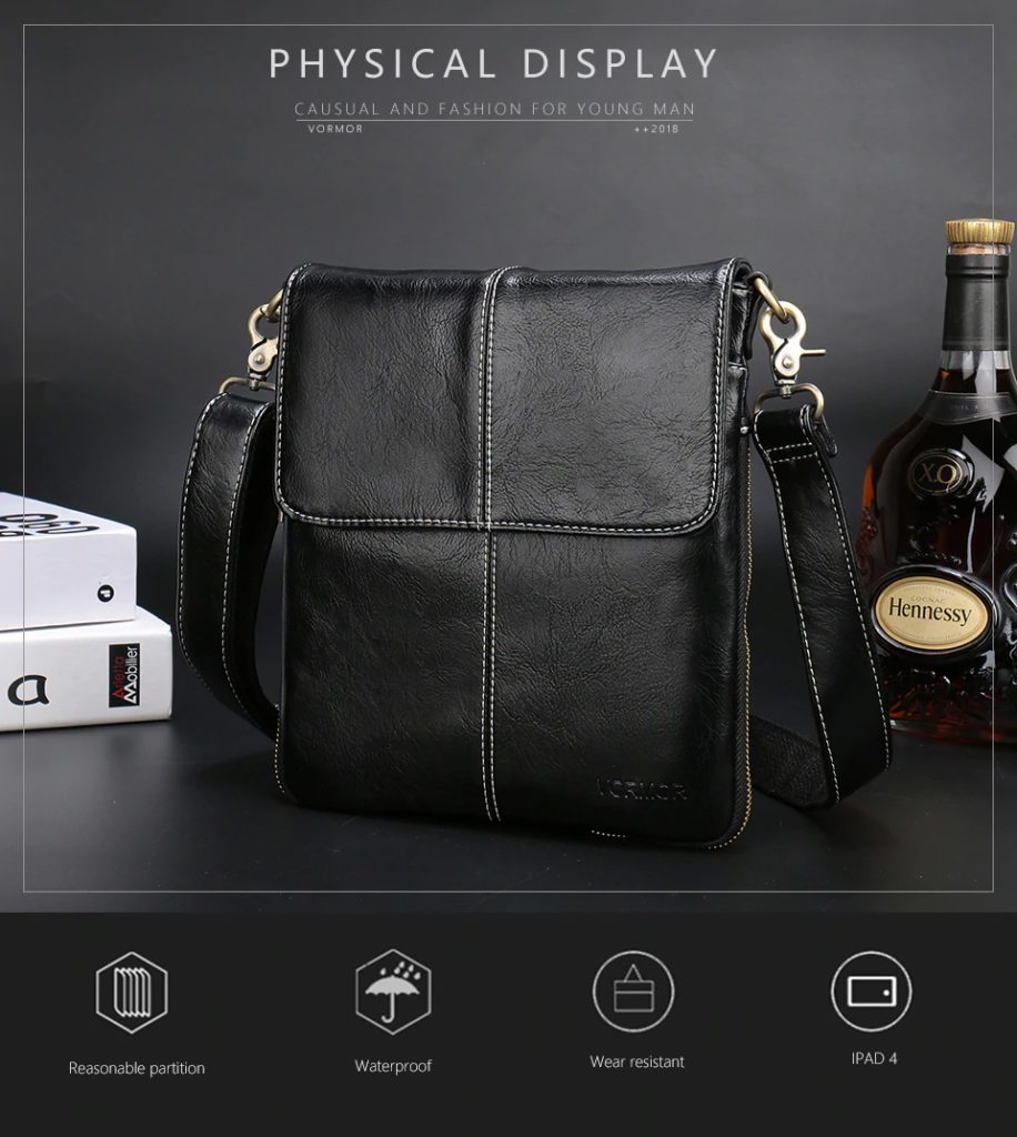 VORMOR V7742 Male Messenger Black