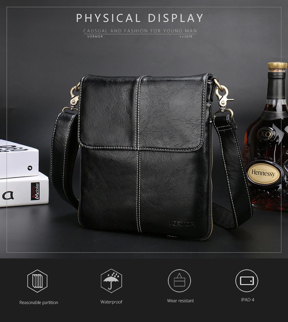 VORMOR V7742 Male Messenger Black