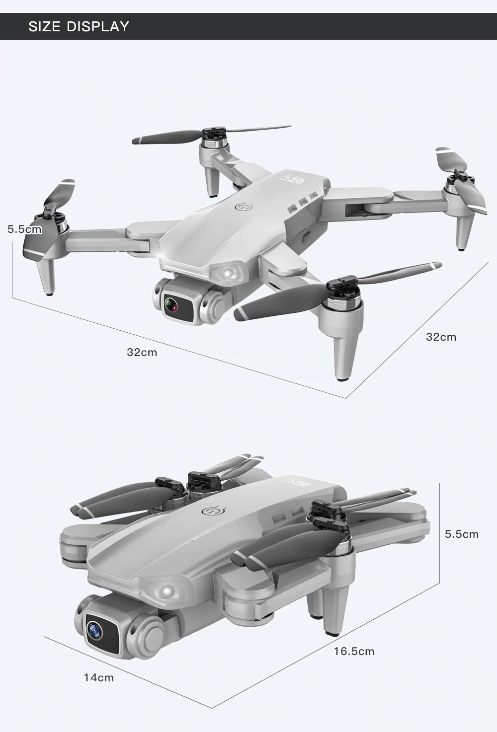 FIJ L900 Pro 5G GPS 4K Drone Size