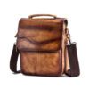 Le'aokuu 144 Leather Male Casual Shoulder Messenger - Gold