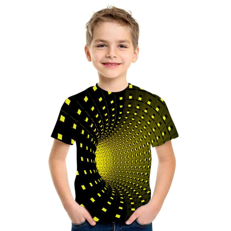 3D Vortex Kids T-Shirt