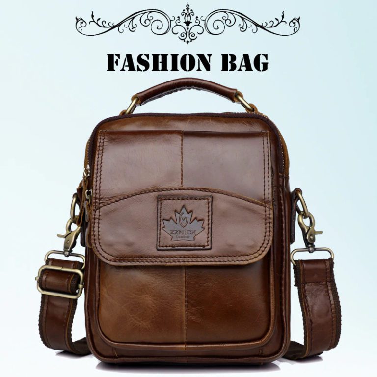 ZZNICK 6503 Genuine Leather Messenger Bag
