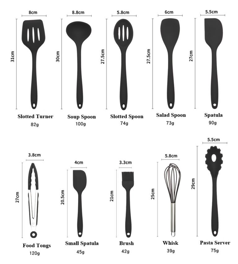 Silicone Kitchenware Cooking Utensils Set