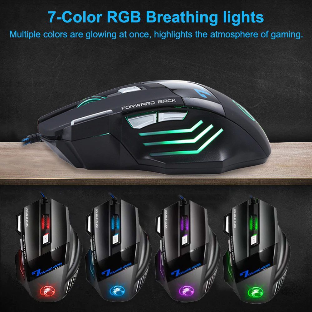 iMice WM5000X7 Ergonomic Wired Gaming Mouse