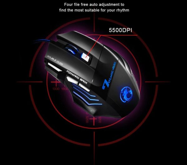 iMice WM5000X7 Ergonomic Wired Gaming Mouse - Image 4