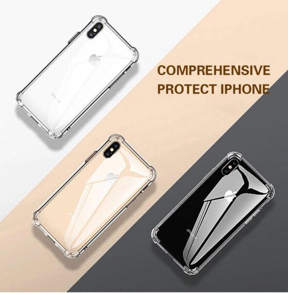 Transparent Shockproof Silicone Case For iPhone