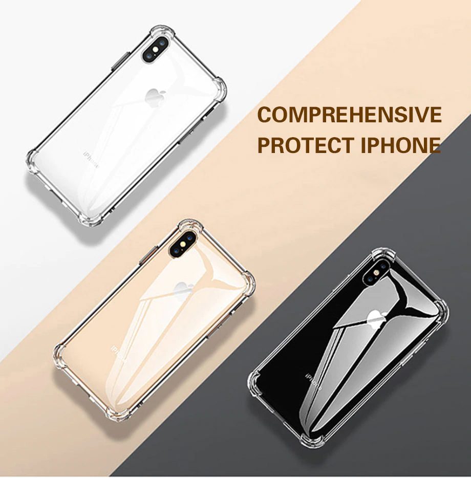 Transparent Shockproof Silicone Case For iPhone