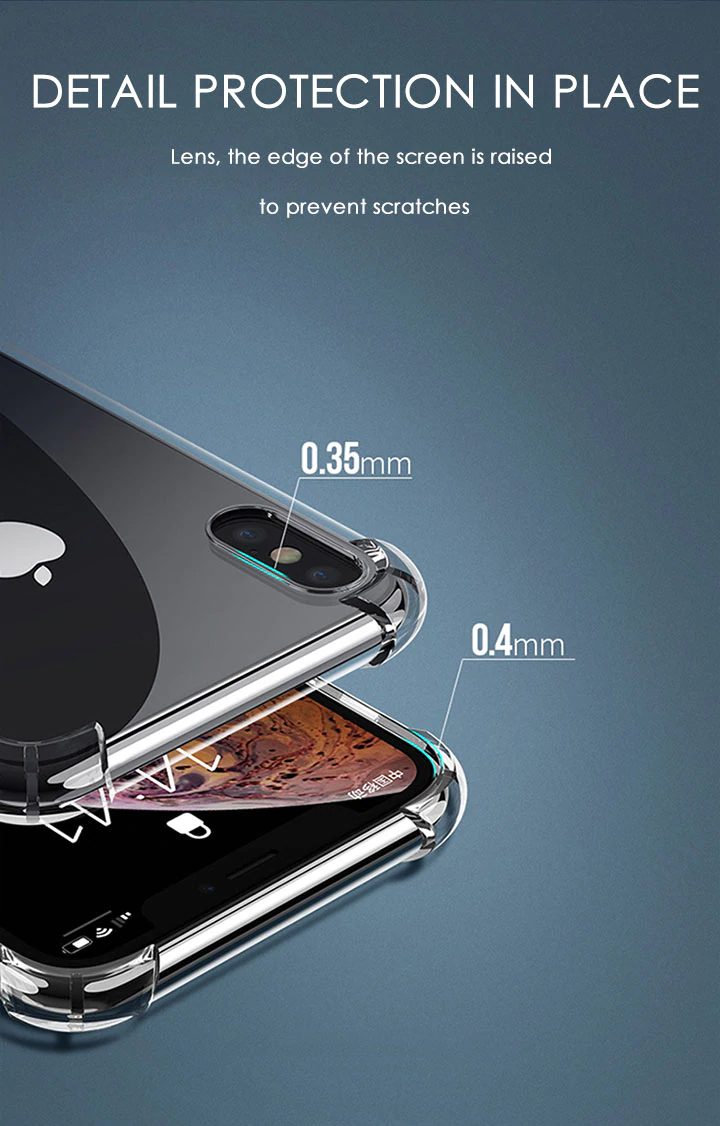 Transparent Shockproof Silicone Case For iPhone