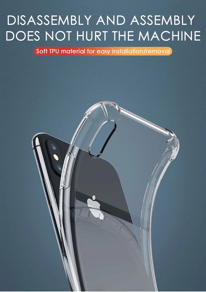 Transparent Shockproof Silicone Case For iPhone