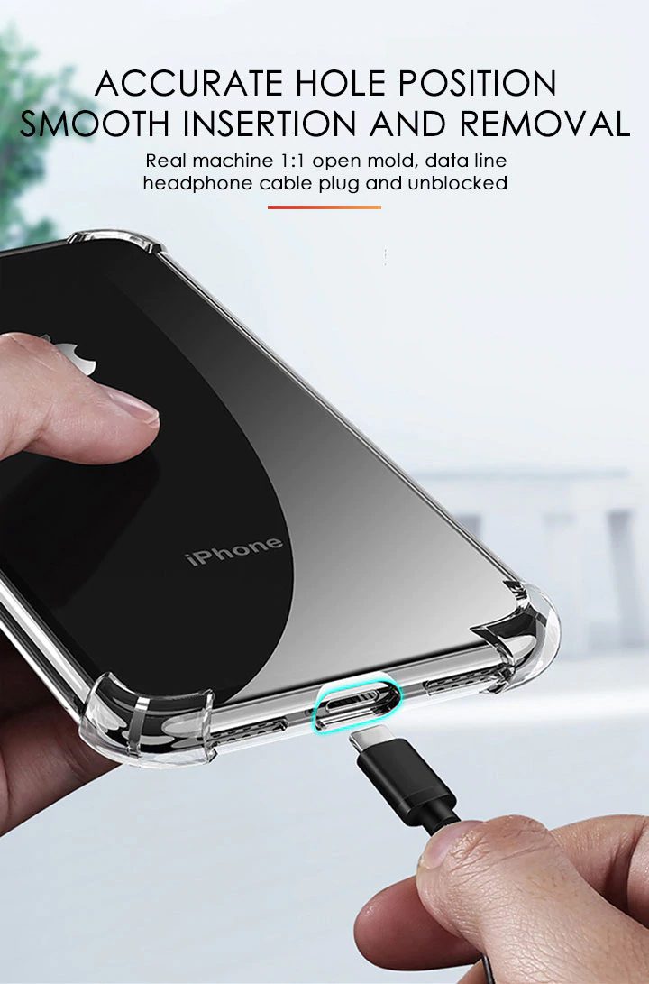 Transparent Shockproof Silicone Case For iPhone