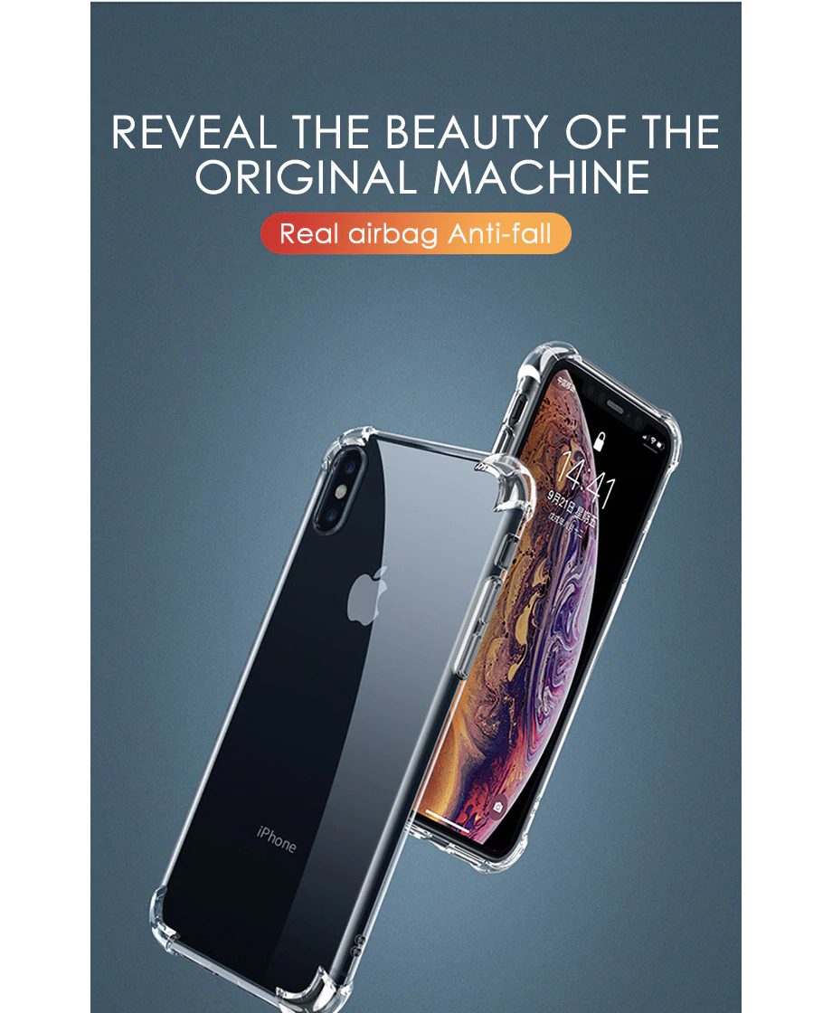 Transparent Shockproof Silicone Case For iPhone