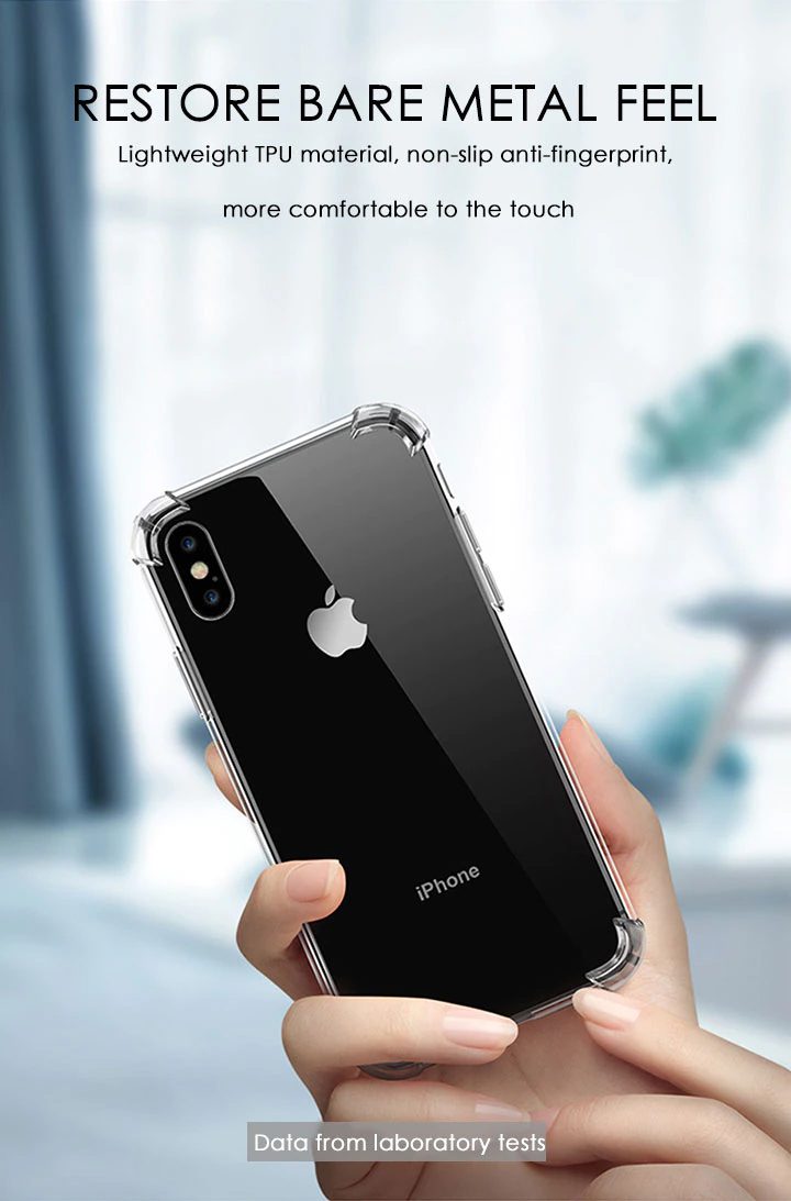 Transparent Shockproof Silicone Case For iPhone
