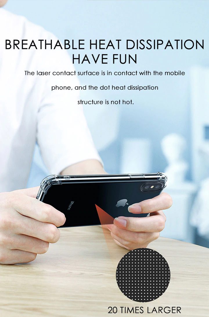 Transparent Shockproof Silicone Case For iPhone