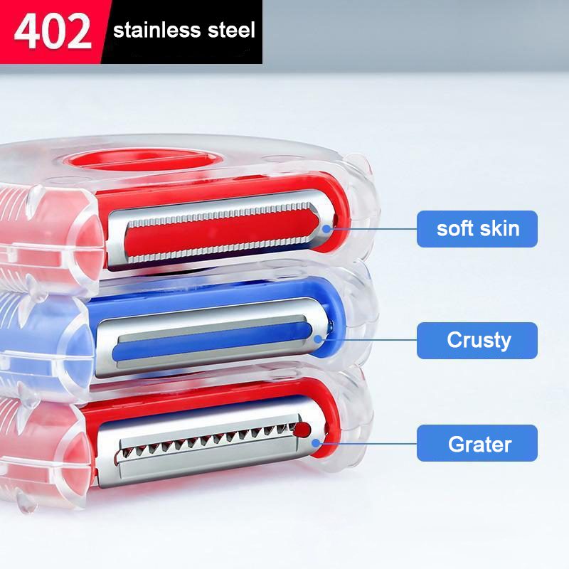 Magic Trio Peeler Slicer Stainless Set