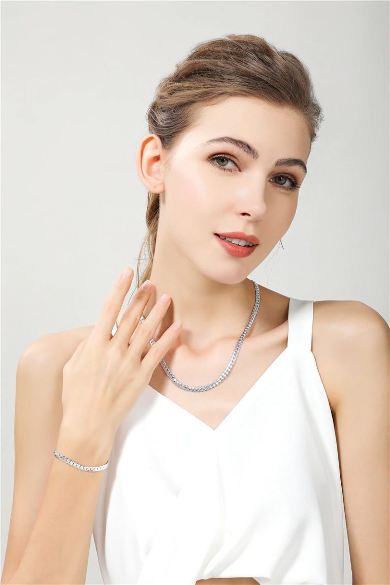 Aimarry LN042 Sterling Silver 18K Gold Necklace