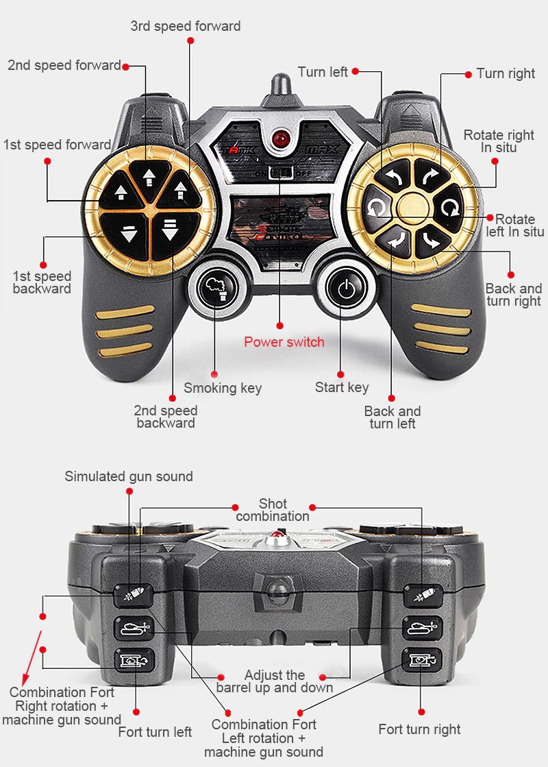 TR-07 RC Battle Tank Controller