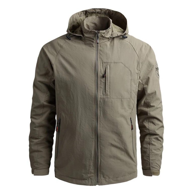 CHAIFENKO AL Hiking Jackets Waterproof Hooded Khaki