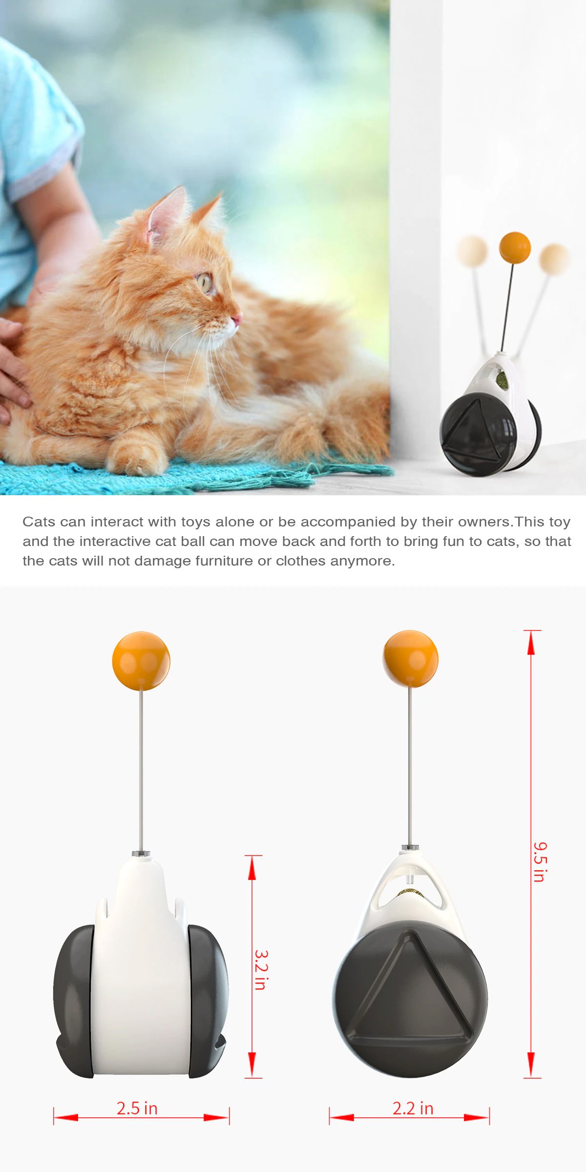 LOHUAHUA Tumbler Swing Toys for Cats
