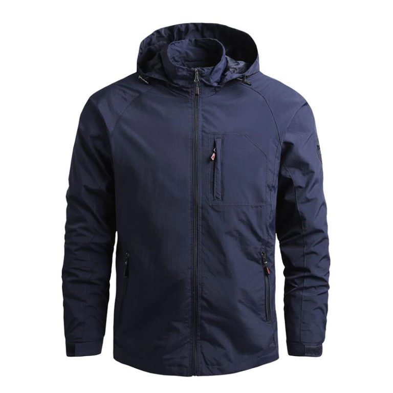 CHAIFENKO AL Hiking Jackets Waterproof Hooded Dark Blue