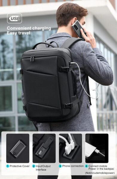 Fenruien 8263 Waterproof 17 Inch Laptop Backpack