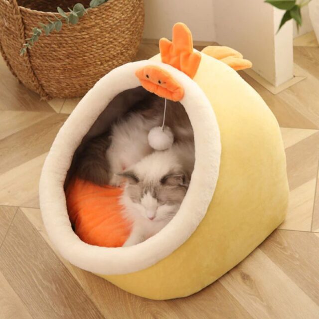 Sweet Cat Bed Warm Pet Basket