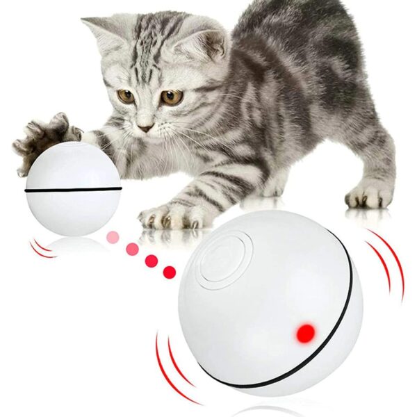JIMITU Self Rotating Roll Ball With Light Cat Toy