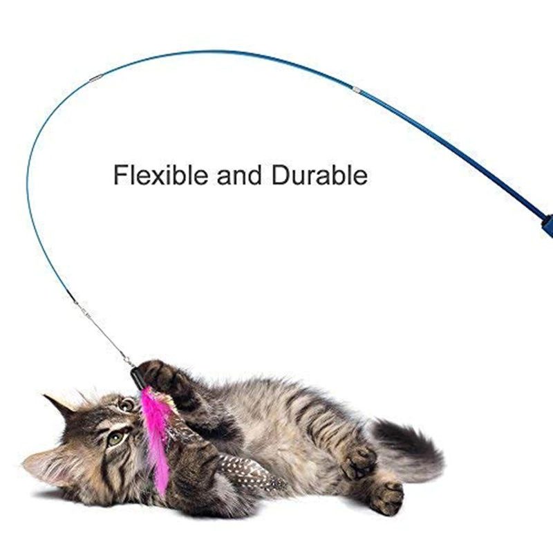 Interactive Cat Stick Feather Toy