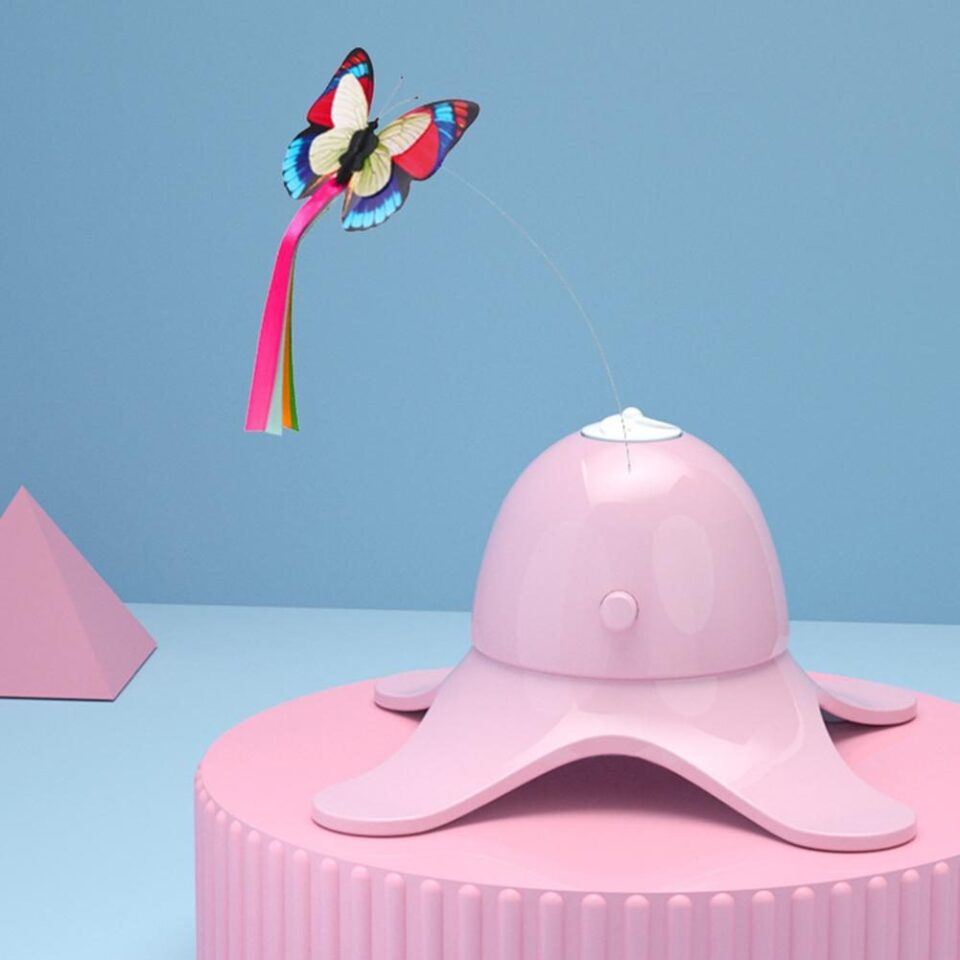 TAONMEISU Electric Rotating Butterfly Kitte Toy Cat