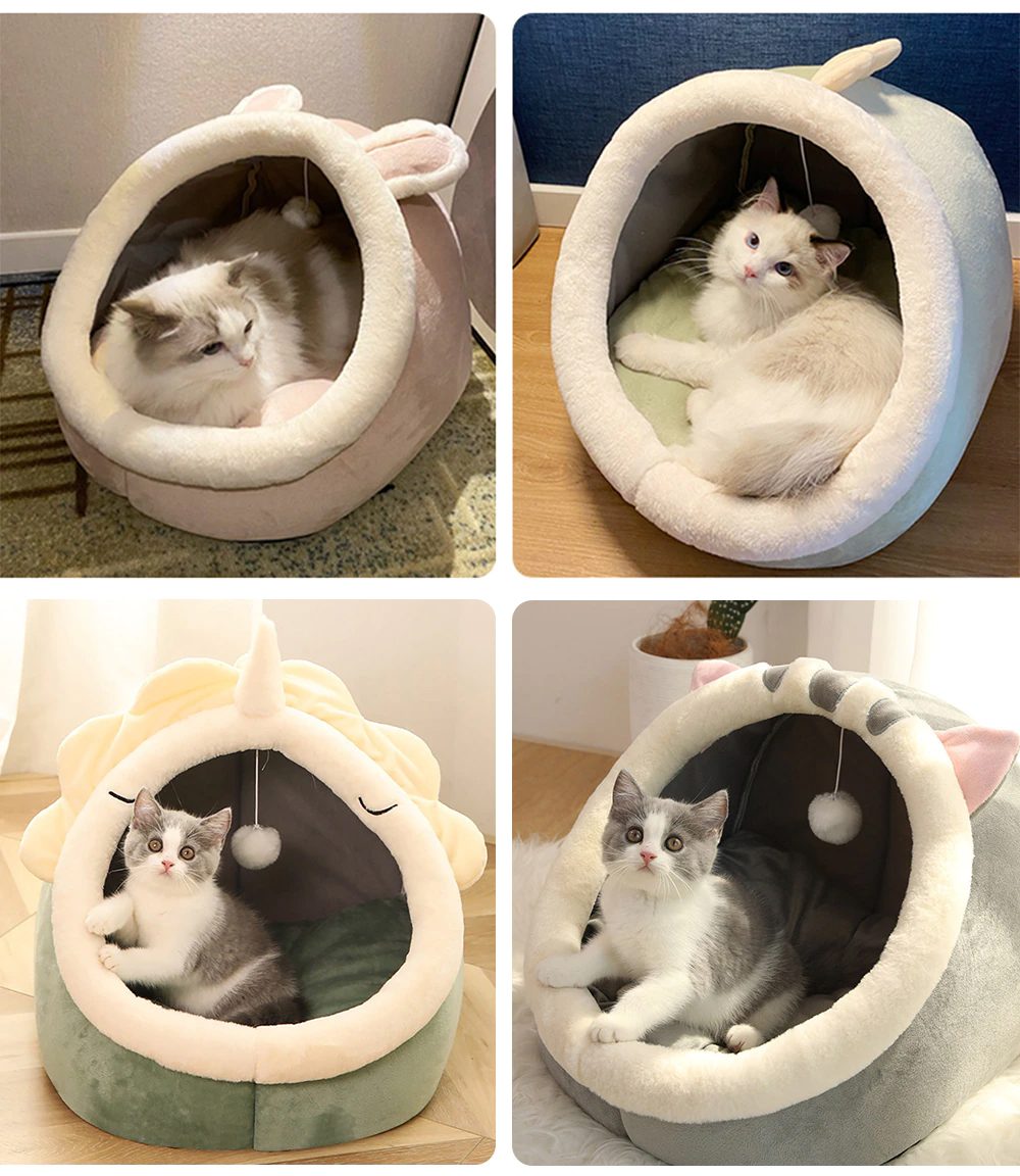 Sweet Cat Bed Warm Pet Basket