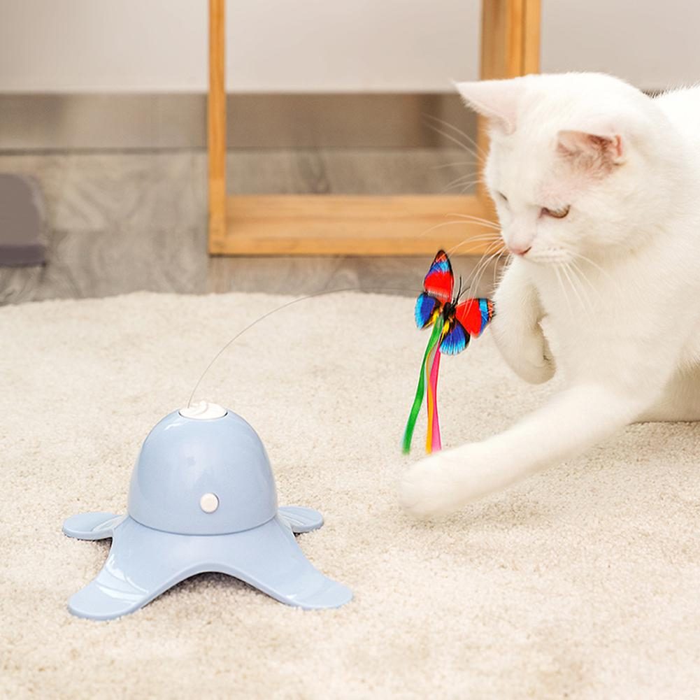 TAONMEISU Electric Rotating Butterfly Kitte Toy Cat