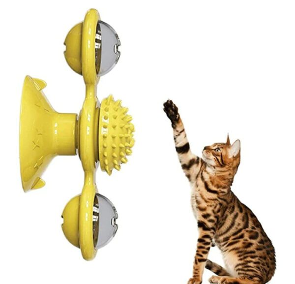 Catnip Cats Puzzle Training Toy Yellow