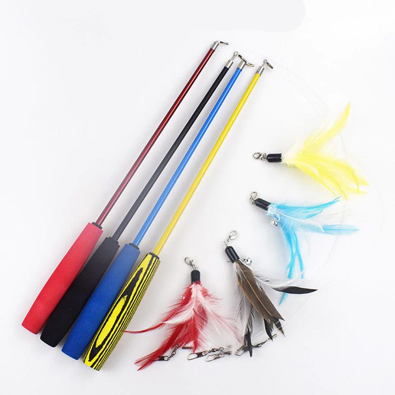 Interactive Cat Stick Feather Toy