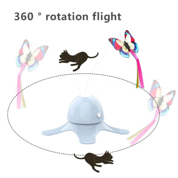 TAONMEISU Electric Rotating Butterfly Kitte Toy Cat - Image 4