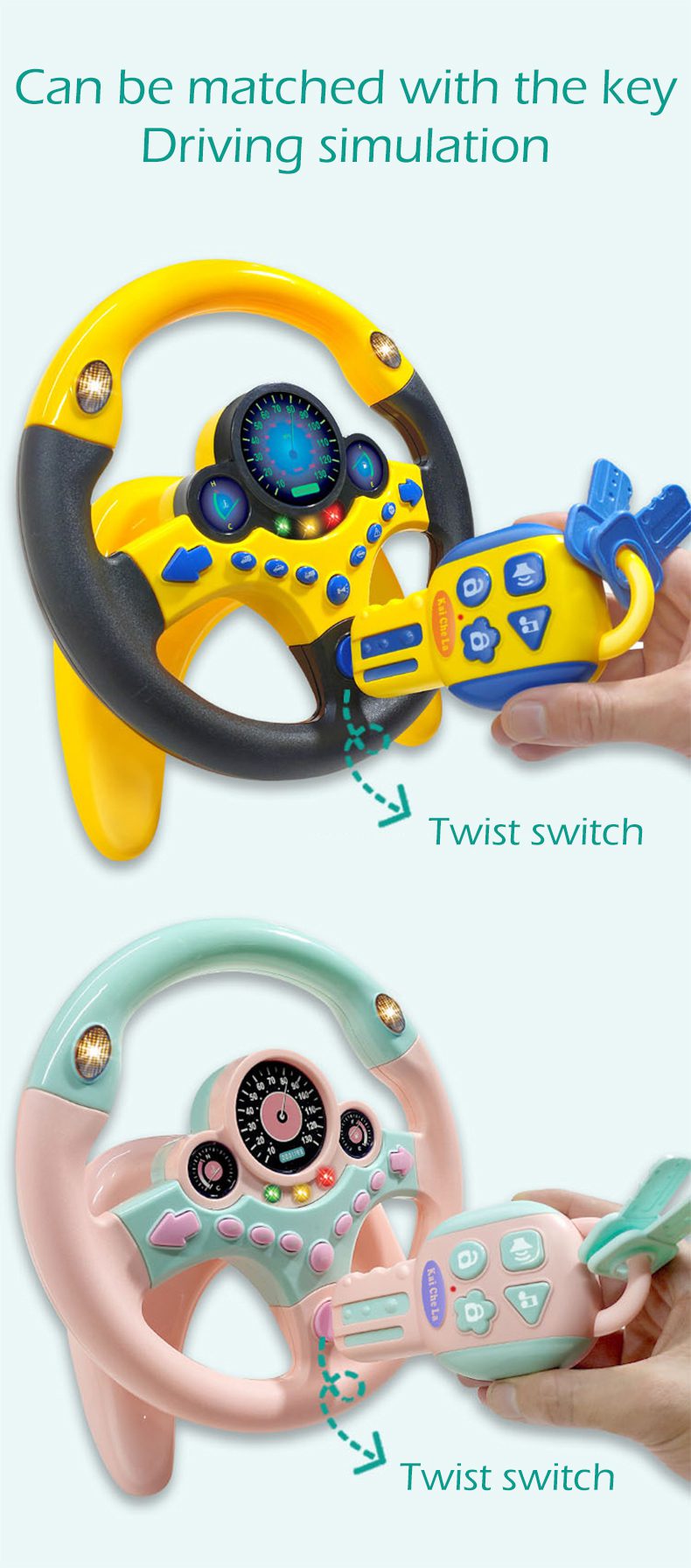 Eletric Simulation Steering Wheel Toy