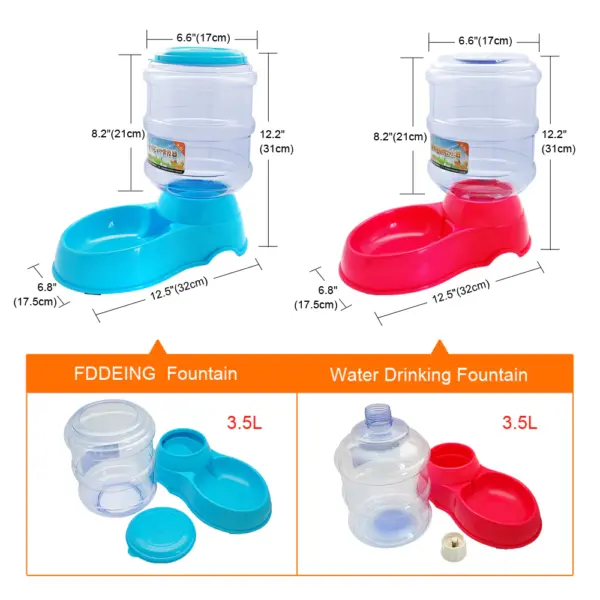 3.5L Dog Cat Feeder Bowl Automatic 4