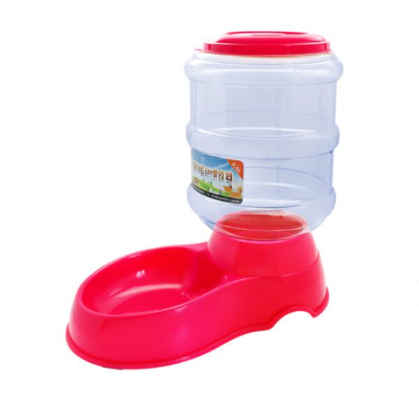 3.5L Dog Cat Feeder Bowl Automatic Food-Rose
