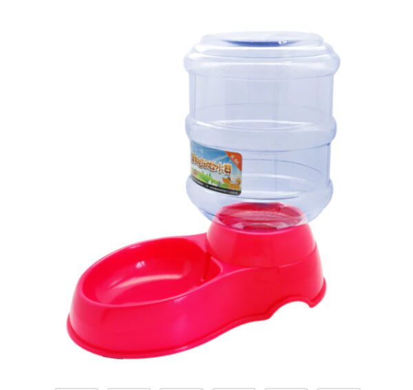 3.5L Dog Cat Feeder Bowl Automatic Water-Rose