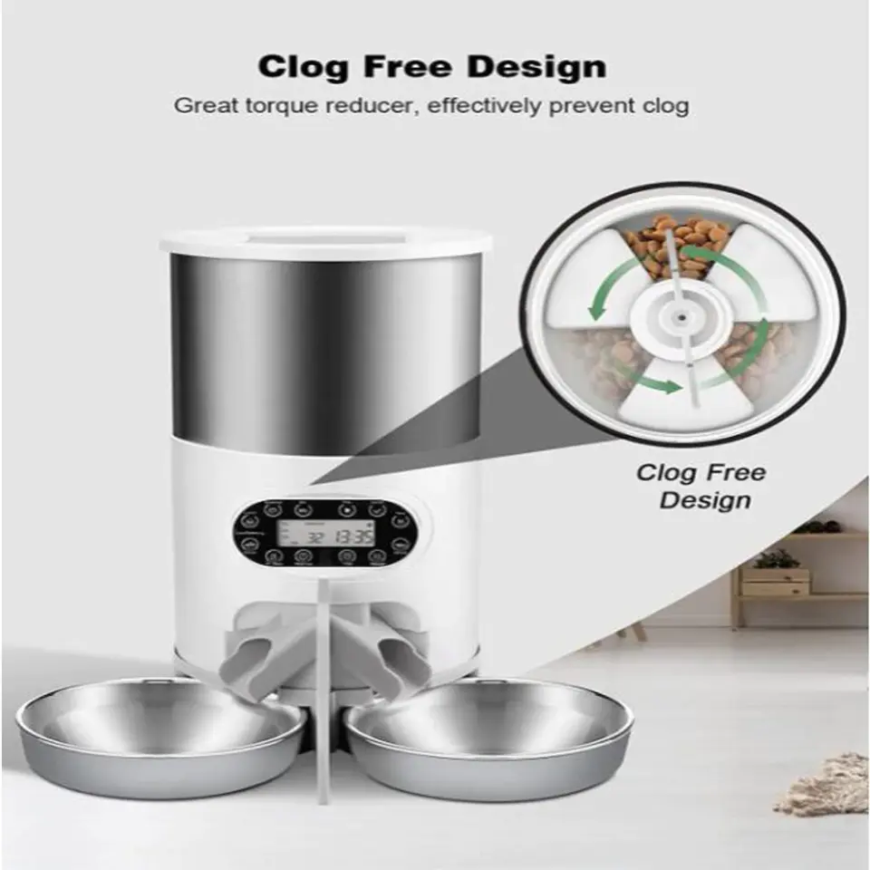 Automatic Pet Feeder Stainless Steel Dog