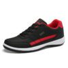 WIENJEE Leather Men Shoes Sneakers Red