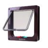 Dog Cat Flap Door with 4 Way Brown