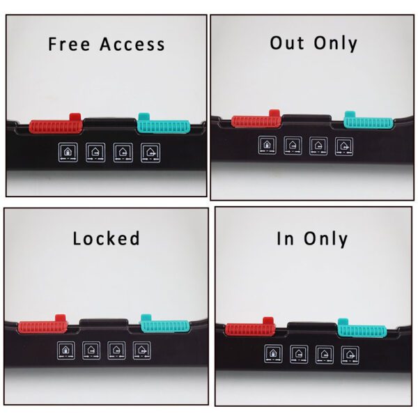 Dog Cat Flap Door with 4 Way Locking Security Lock 5
