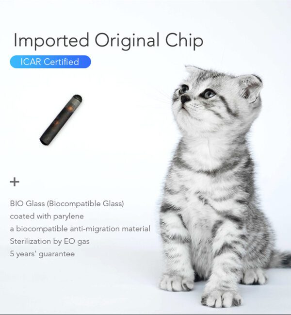 Free shipping 100pcs 134.2KHz dog RFID Glass Chip 13