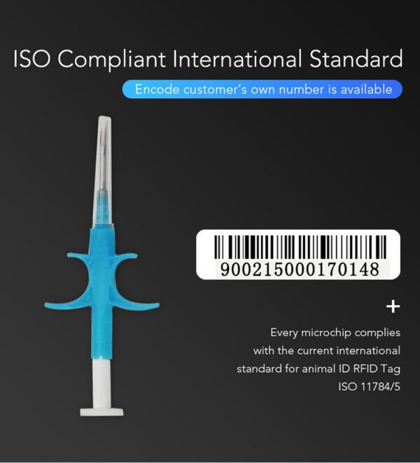 Free shipping 100pcs 134.2KHz dog RFID Glass Chip 3