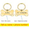 Zookaria Personalized Collar Pet ID Tag Gold