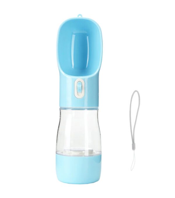 Pet Water Bottle Feeder Bowl 2 in 1 Blue