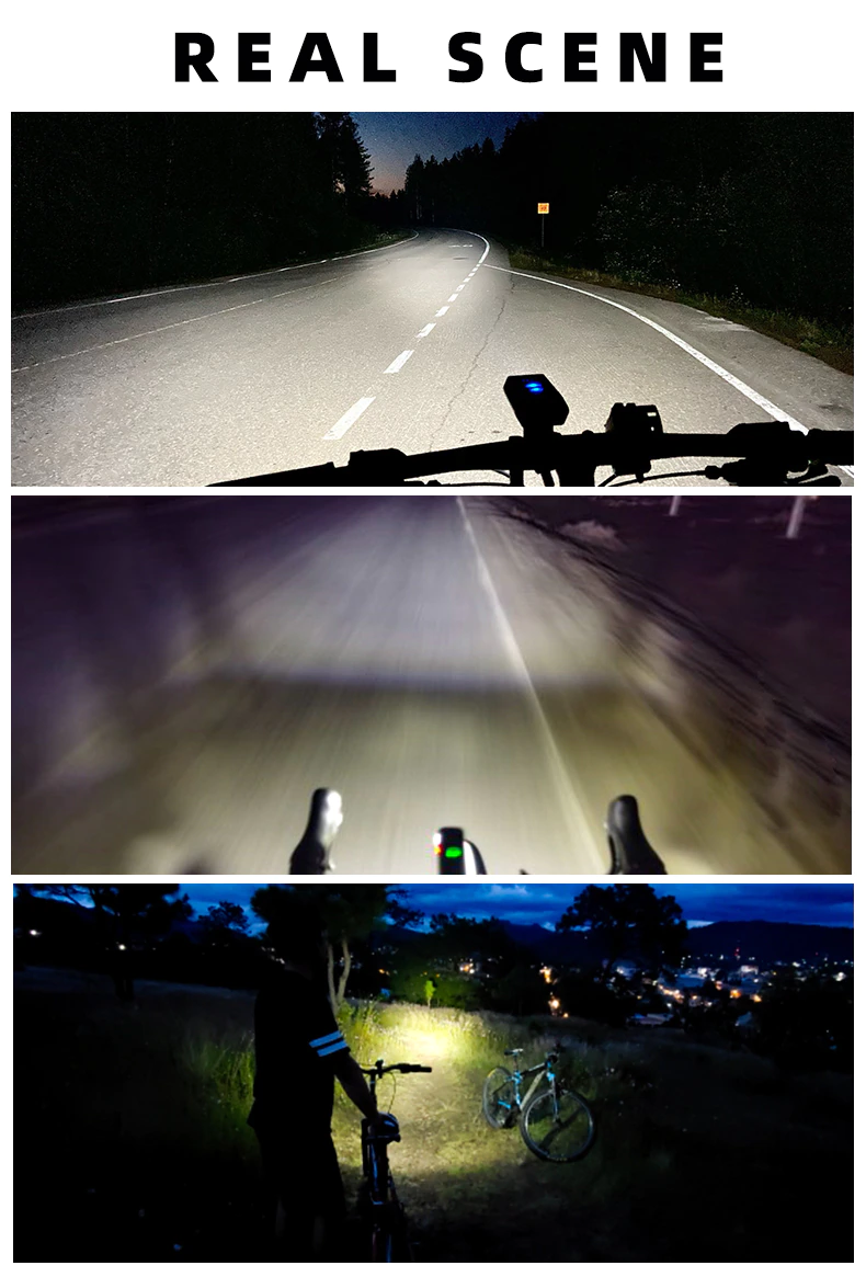 ROCKBROS Bike LED Light Rainproof USB Rechargeable