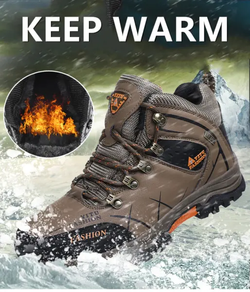 SENLONGBAO BK585188 Waterproof Leather Sneakers
