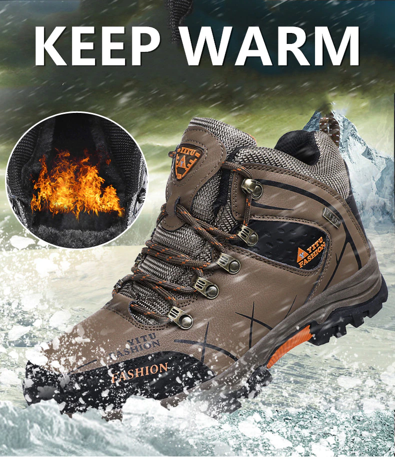 SENLONGBAO BK585188 Waterproof Leather Sneakers